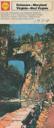 Delmarva map cover with Natural Arch
