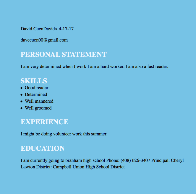 statement