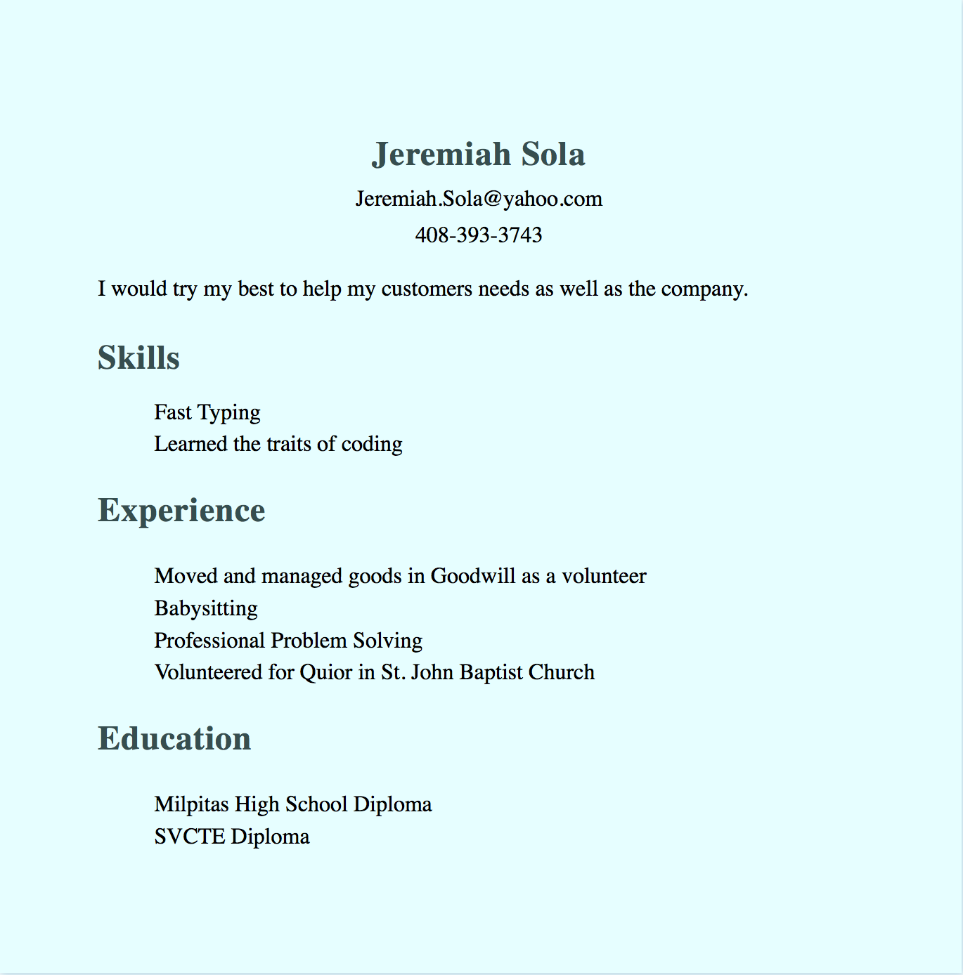 Resume