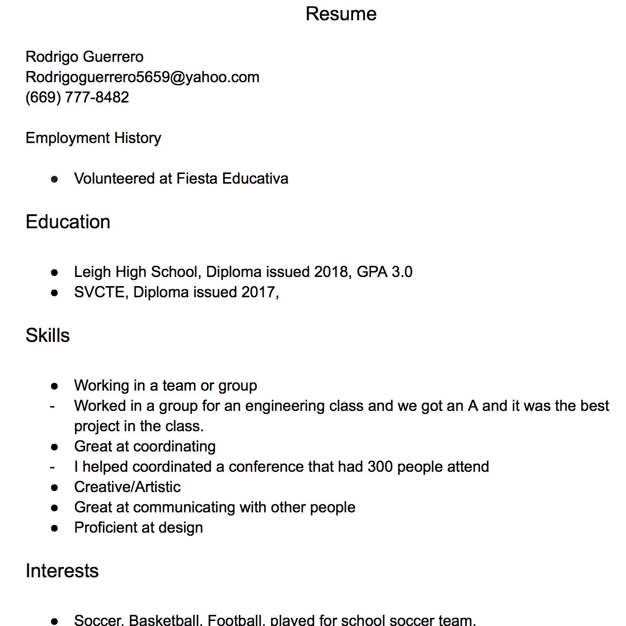 résumé