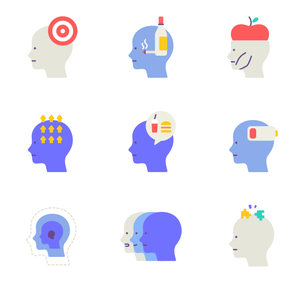 heads with different accessories