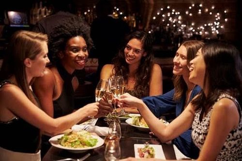 woman socializing