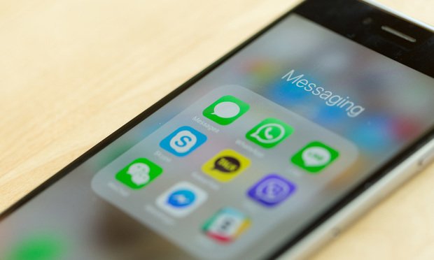 phone with messaging apps