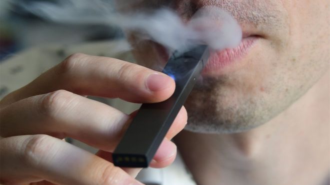 man vaping