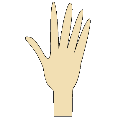 ASL sign for five
