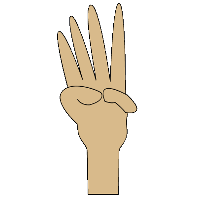 ASL sign for six