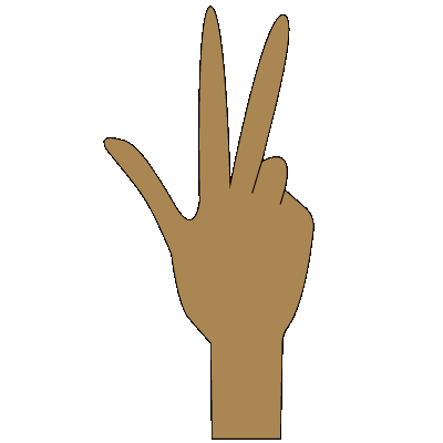 ASL sign for three