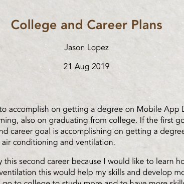 College and Career